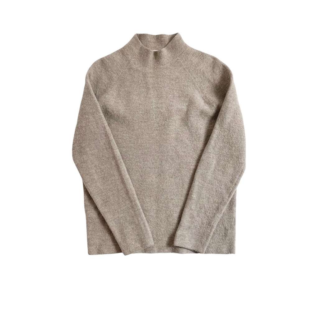 COS high neck / mock neck wool structure sweater Minimalism chic size L unisex
